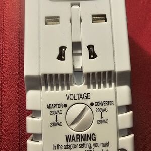 Universal White Voltage Converter and Adapter Surge Protector